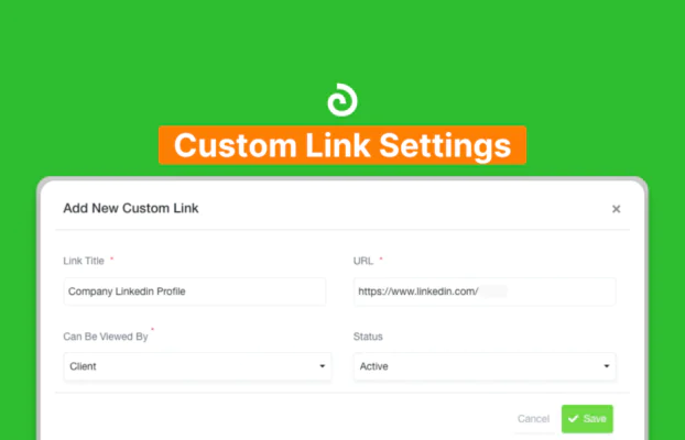 Custom Link Settings