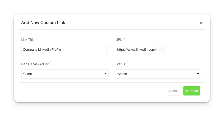 add custom link