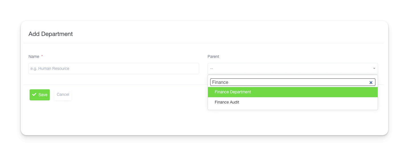 add department